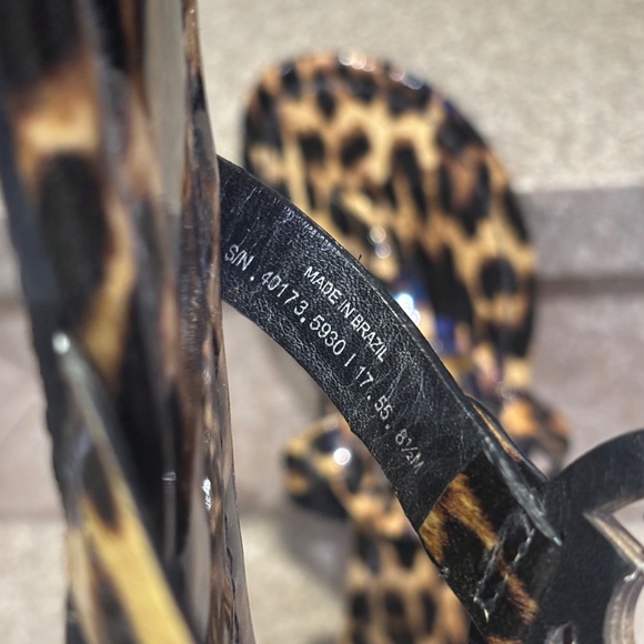 New Leopard Print Tory Burch Miller Sandals - Picture 5 of 6